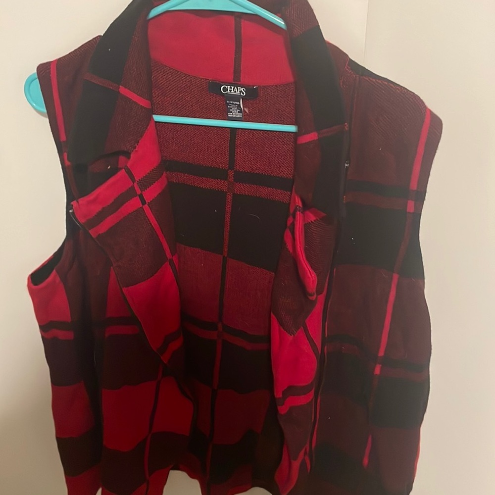 Buffalo plaid sweater vest